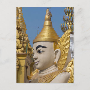 Buddhastatyens profil vykort
