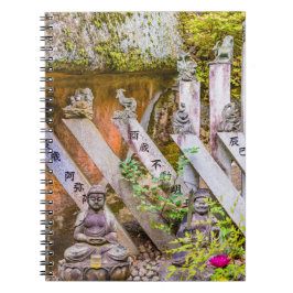 Buddhastatyer i Senko-ji-tempel Anteckningsbok