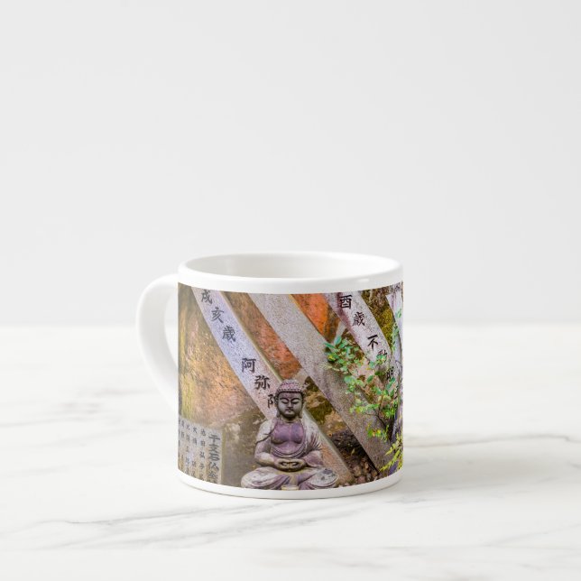 Buddhastatyer i Senko-ji-tempel Espressomugg (Framsida vänster)