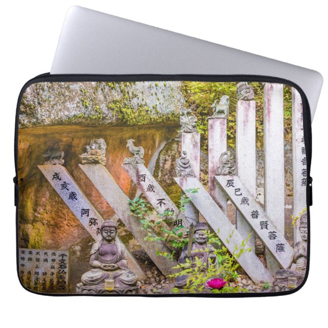 Buddhastatyer i Senko-ji-tempel Laptop Fodral (Framsidan)