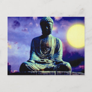 Buddhastatyn med sol vykort