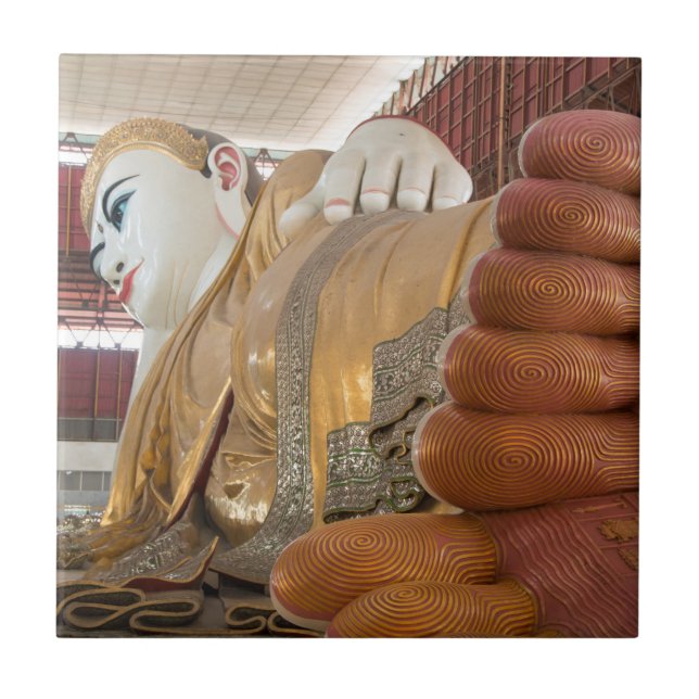 Buddhastatyns fötter kakelplatta (Framsidan)