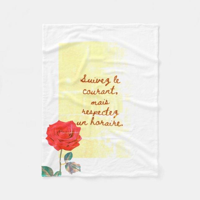 BuddhaToday #3 Mysig Buddha Vit Vendredi Rosa Fleecefilt (Framsidan)