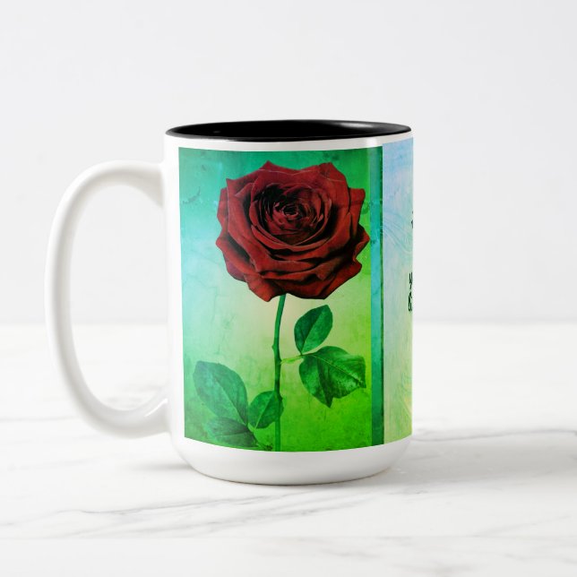 BuddhaToday V1 #13 Zen-mugg - Buddha Rose  Två-Tonad Mugg (Vänster)