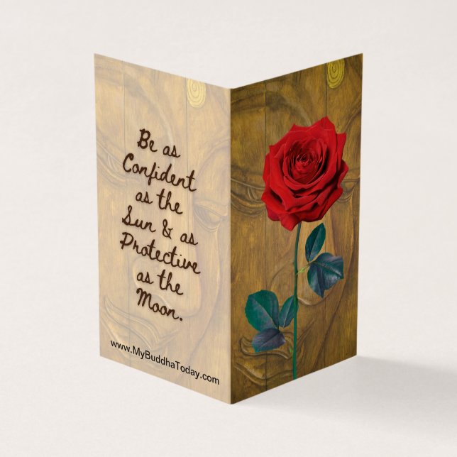 BuddhaToday V1 - #1 Buddha "Meddelandebok"-kort Visitkort (Utsida)