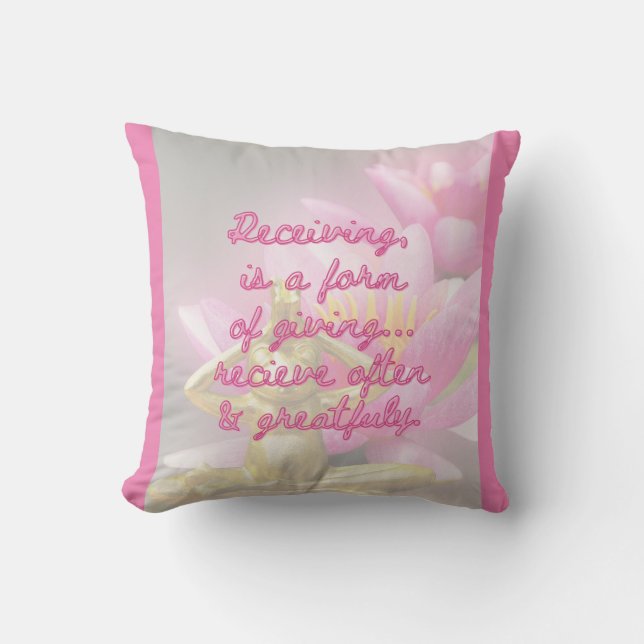 BuddhaToday V3  Blommande Groda #3 Citat Kudd Kudde (Framsida)