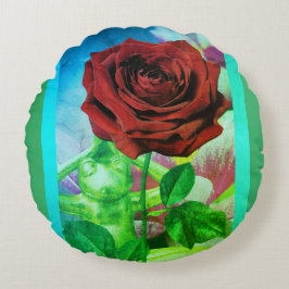 BuddhaToday V3.blu #4 Blommande Groda Kudde