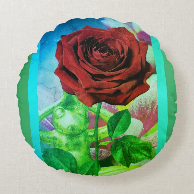 BuddhaToday V3.blu #4 Blommande Groda Kudde (Framsidan)