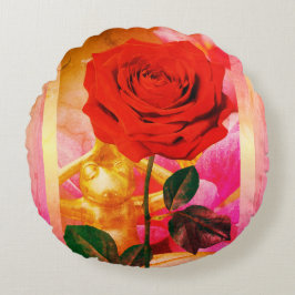 BuddhaToday V3.pnk #10 Blommande Groda Kudd Rund Kudde