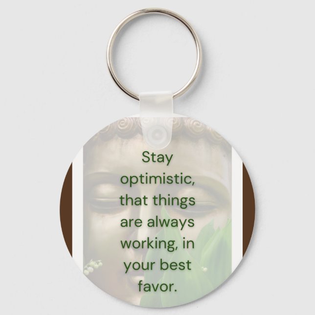 BuddhaTodayV2 #1 Carrie en Citat Nyckelring  (Framsida)