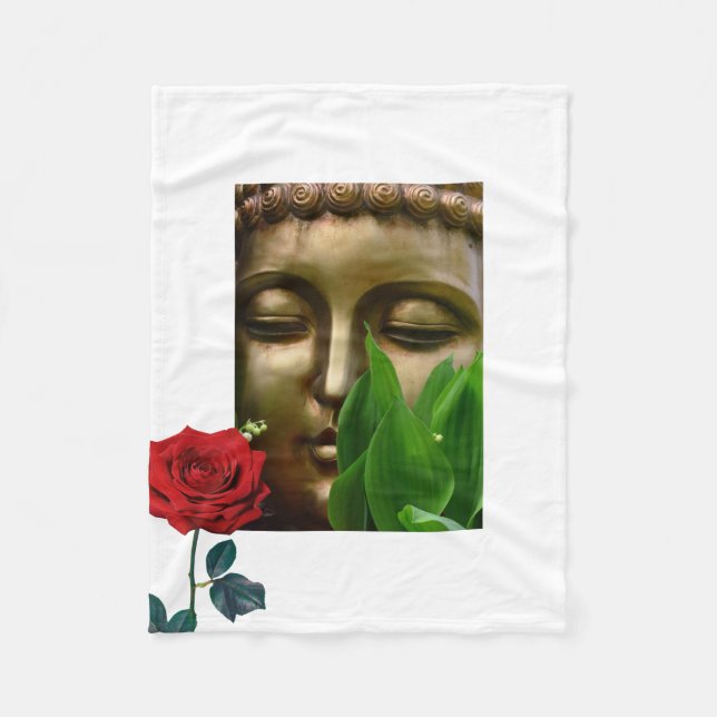 BuddhaTodayV2 #1 Mysig Buddha  Fleecefilt (Framsidan)