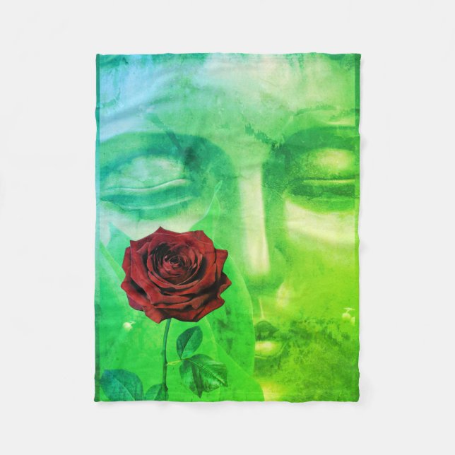 BuddhaTodayV2 #20 Mysig Buddha  Fleecefilt (Framsidan)