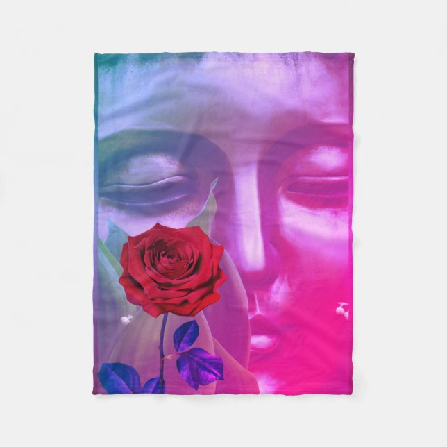 BuddhaTodayV2 #21 Mysig Buddha  Fleecefilt (Framsidan)