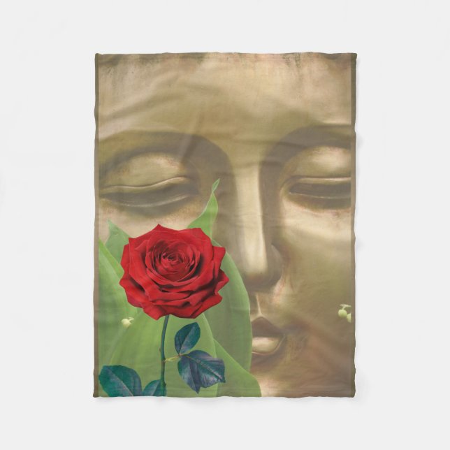 BuddhaTodayV2 #24 Mysig Buddha  Fleecefilt (Framsidan)