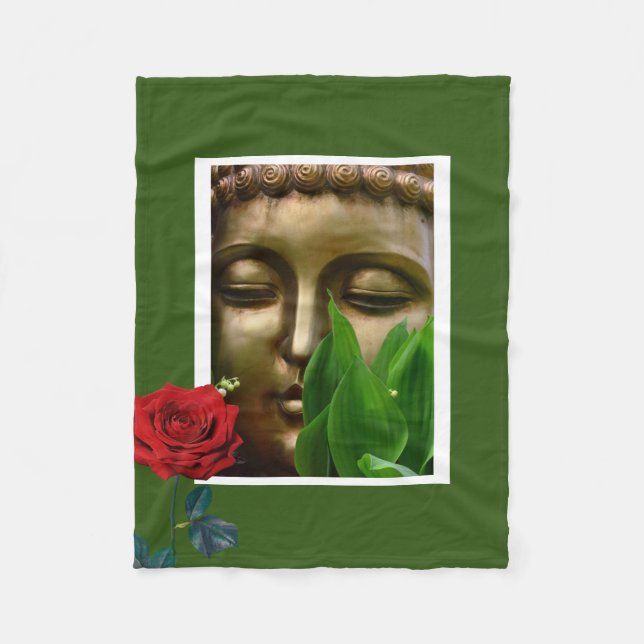 BuddhaTodayV2 #2 Mysig Buddha  Fleecefilt (Framsidan)