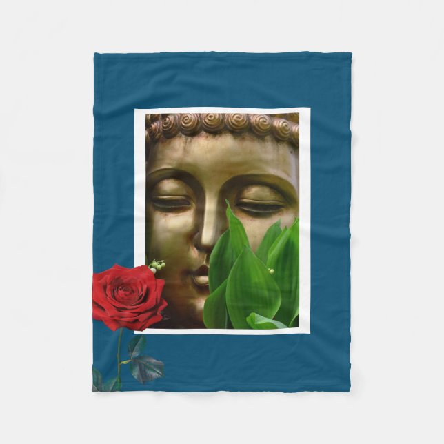 BuddhaTodayV2 #4 Mysig Buddha  Fleecefilt (Framsidan)