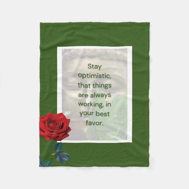 BuddhaTodayV2 #5 Mysig Buddha  Fleecefilt (Framsidan)