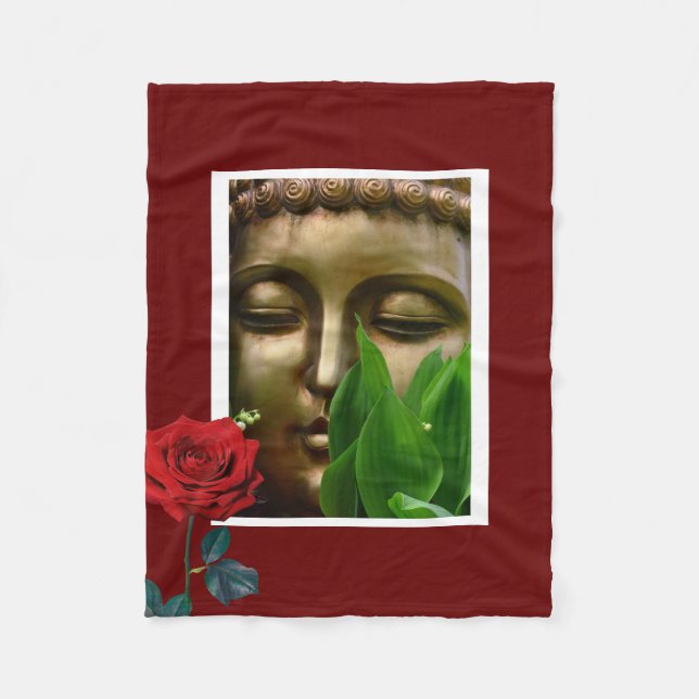 BuddhaTodayV2 #5 Mysig Buddha  Fleecefilt (Framsidan)