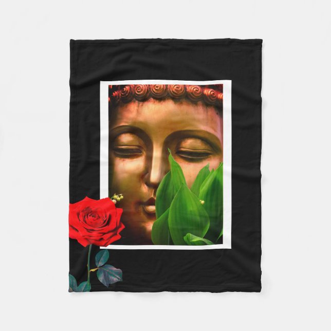 BuddhaTodayV2 #6 Mysig Buddha  Fleecefilt (Framsidan)