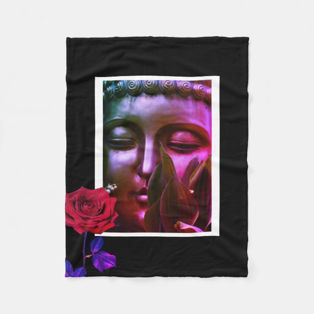 BuddhaTodayV2 #8 Mysig Buddha  Fleecefilt (Framsidan)