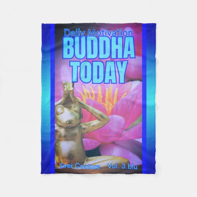 BuddhaTodayV3.blu #1 Mysig Buddha Flanellfilta Fleecefilt (Framsidan)