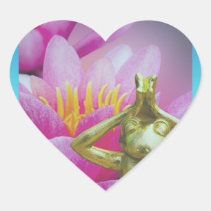 BuddhaTodayV3.blu #2 - Zen Kärleksdekaler  Hjärtformat Klistermärke