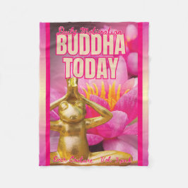 BuddhaTodayV3.pnk #1 Mysig Buddha Flanellfilt Fleecefilt