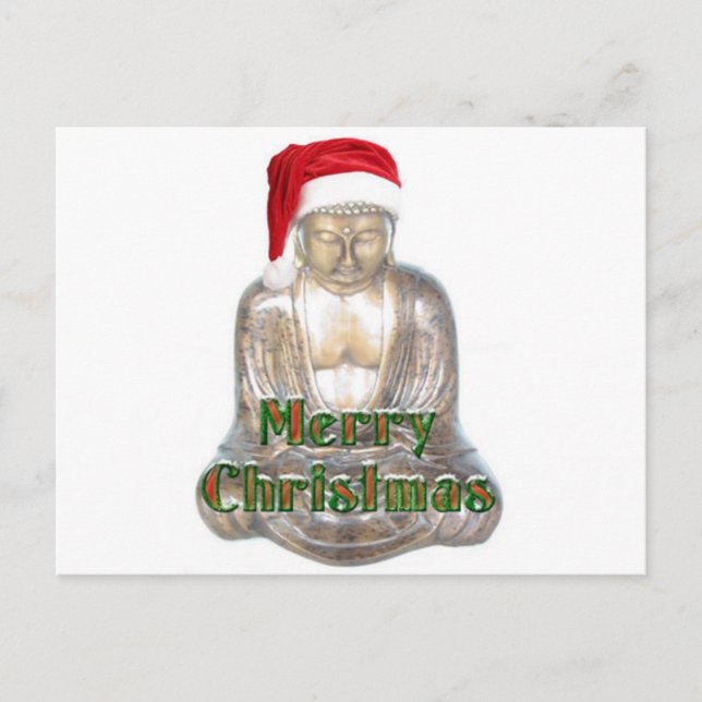 Buddhism - Buddha - God jul Hat Helg Vykort (Framsida)