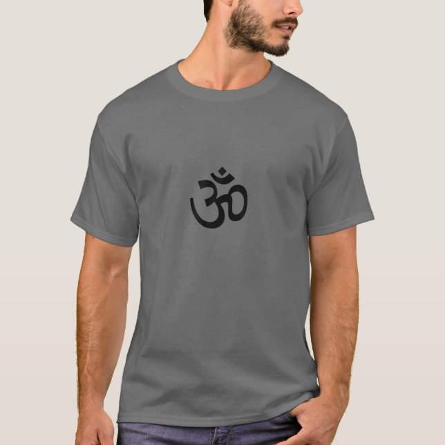 Buddhism Buddha Tao Zen Goa Yoga AUM OM T Shirt (Framsida)