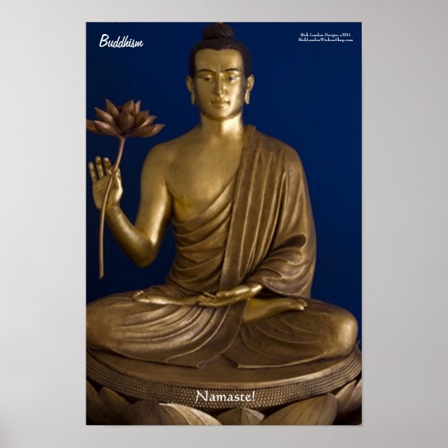 Buddhism "Namaste" finkonst Poster (Framsidan)