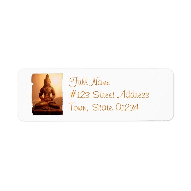 Buddhism-segeletikett Returadress Etikett (Framsidan)