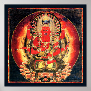 Buddhist Aizen Myoo-målning 1400-talet Poster