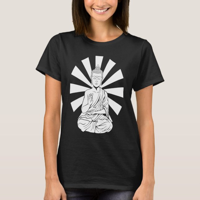 Buddhist Andlig Meditate Buddhism Buddha T Shirt (Framsida)