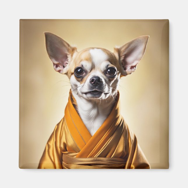 Buddhist Chihuahua Magnet (Framsidan)