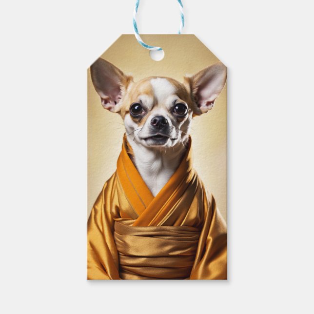 Buddhist Chihuahua Presentetikett (Framsidan)