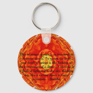 Buddhist-citat med pulserande andlig-design nyckelring