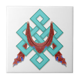 Buddhist EInternal Knot Kakelplatta