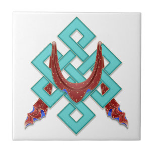 Buddhist EInternal Knot Kakelplatta