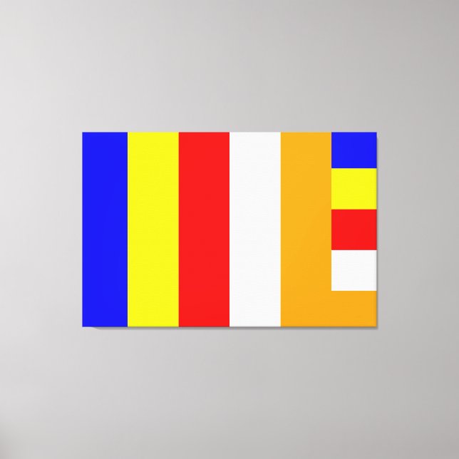 Buddhist Flagga Canvastryck (Framsida)