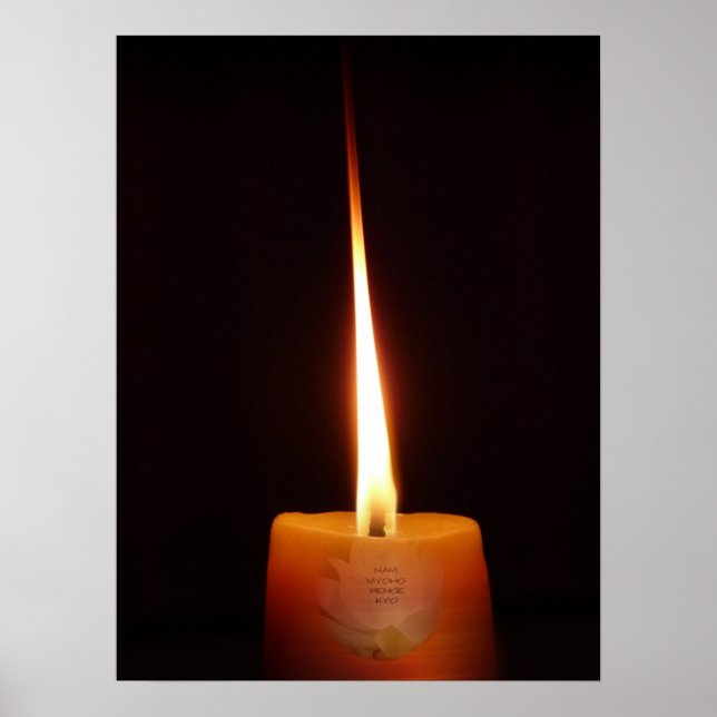 Buddhist från SGI Poster med Lotus Candle och NMRK (Framsidan)