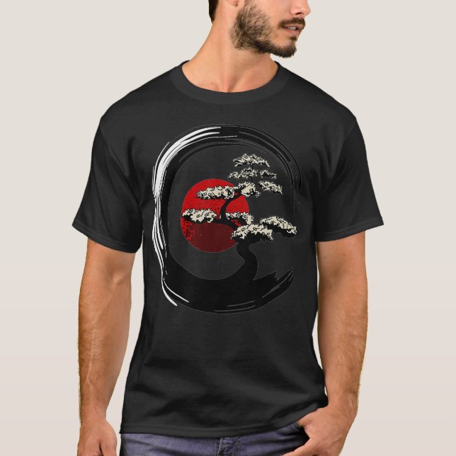 Buddhist Gift Manar Women Enso Circle Zen Buddhism T Shirt (Framsida)