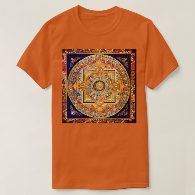 Buddhist Grönt Tara Mandala T Shirt (Design framsida)