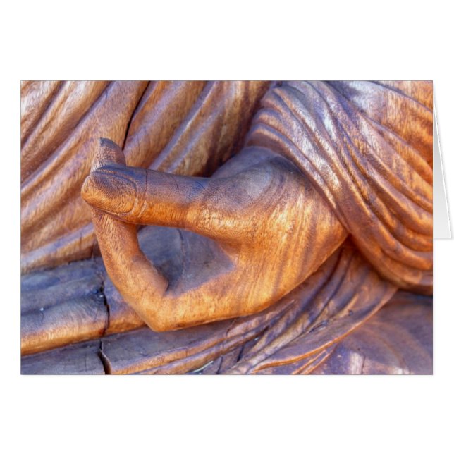 Buddhist hand mudra hälsningskort (Framsidan Horizontal)