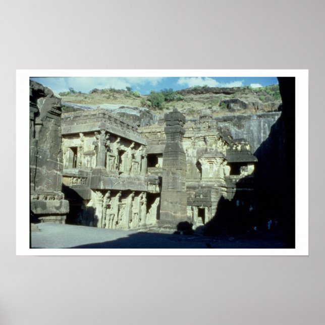 Buddhist-, jainist- och hindugrottor i Ellora, 600 Poster (Framsidan)