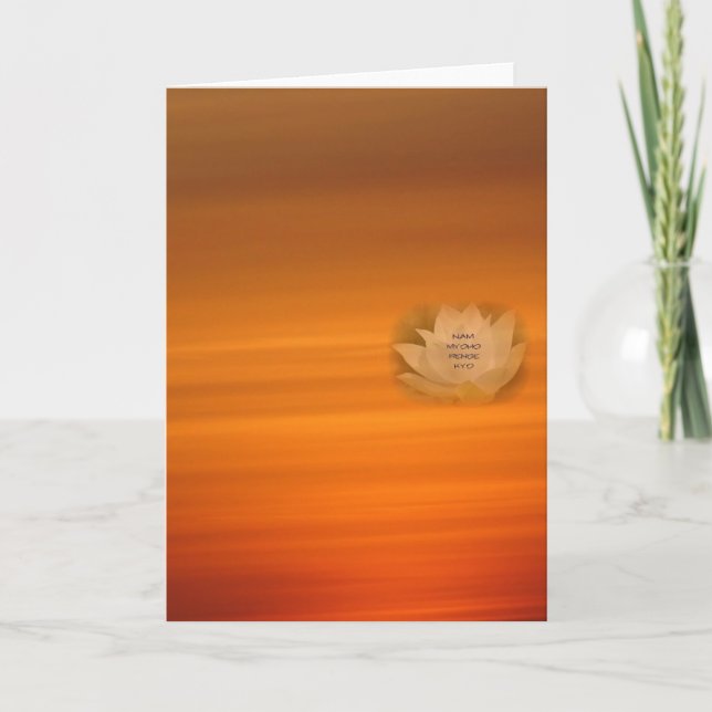 Buddhist-kort av allmänt intresse med Lotus & Nam  Kort (Framsida)