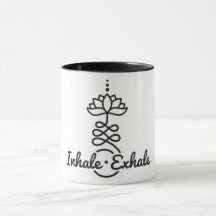 Buddhist Lotus Unalome Symbol/ Inhale-Exhale