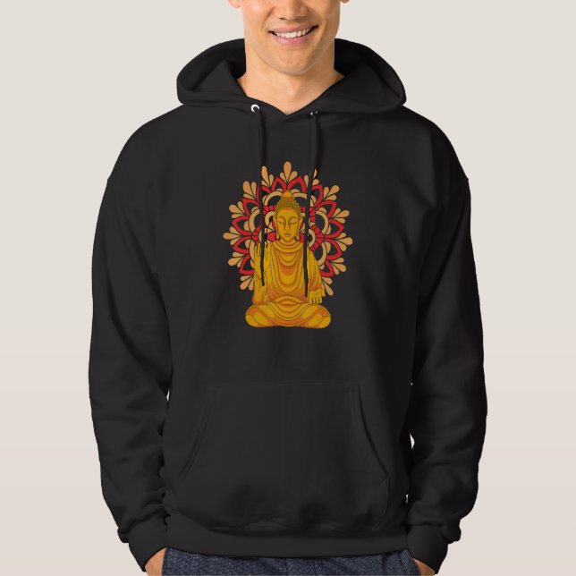 Buddhist Mandala Spiritual Meditation Zen Buddhism Hoodie (Framsida)