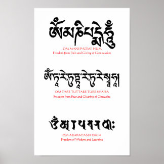Buddhist Mantra Poster