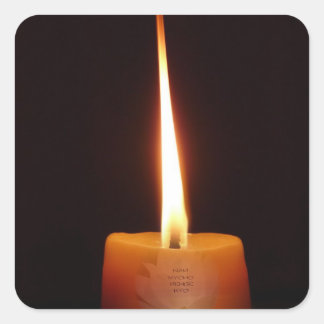 Buddhist-märket SGI med Lotus Candle och NMRK Fyrkantigt Klistermärke