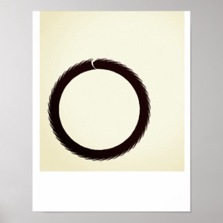 Buddhist - matematisk Enso Circle, Poster (projekt